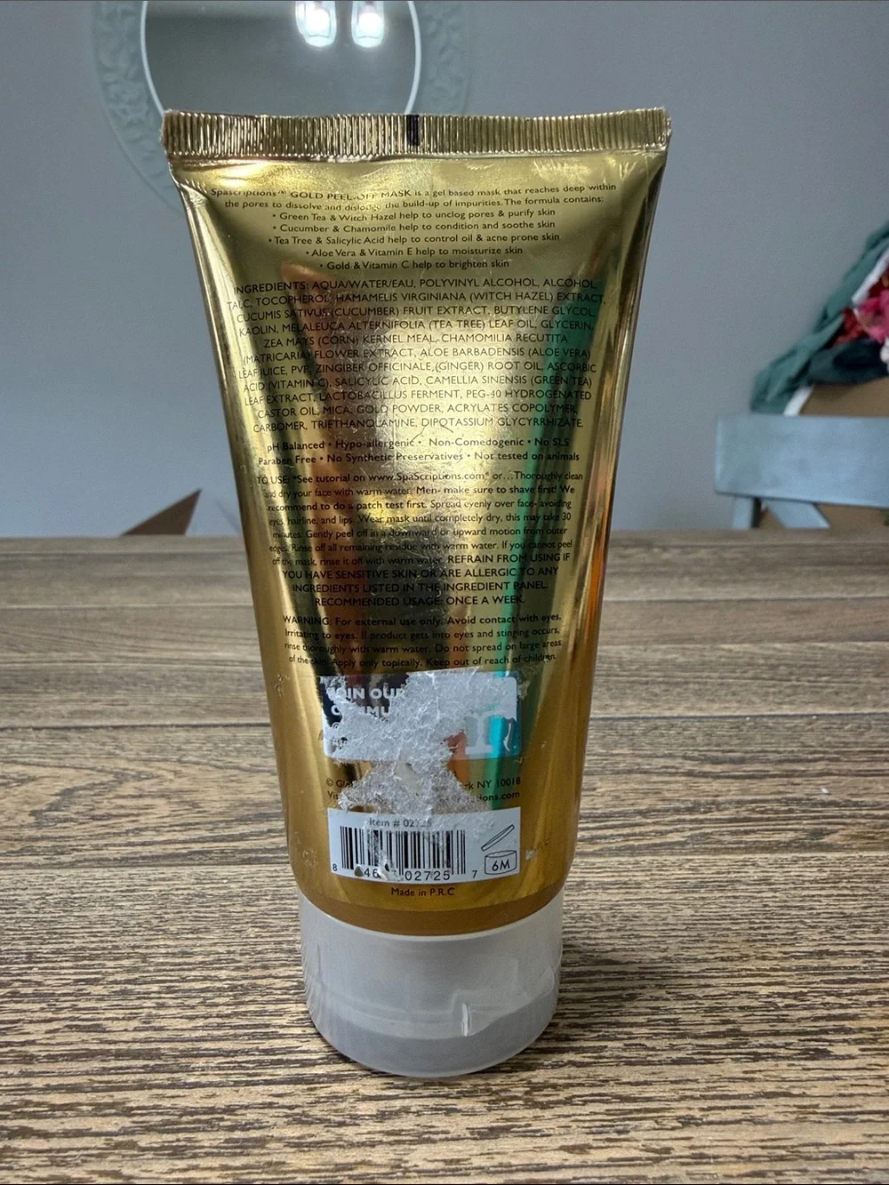 Gold Mask Peel-Off Revitalize Soften Hydrate 30 Minute Facial Therapy Sealed